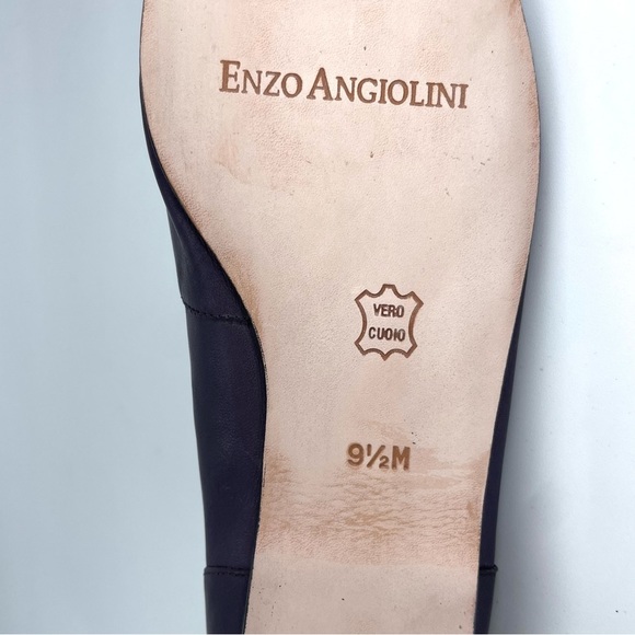 Enzo Angiolini Purple Leather Square Tow, Cushioned Sole Loafers Size 9.5 - Picture 7 of 17